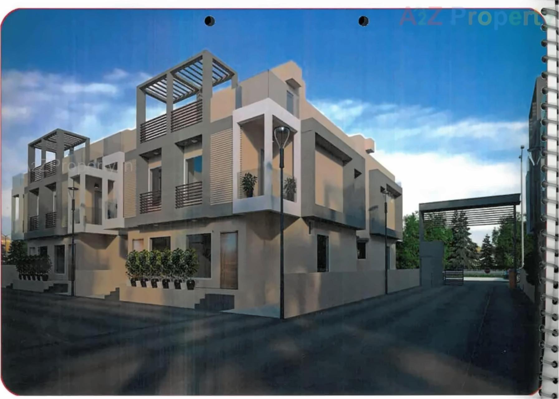 3D Elevation of real estate project Swayam Bungalows located at Gandhinagar, Gandhinagar, Gujarat