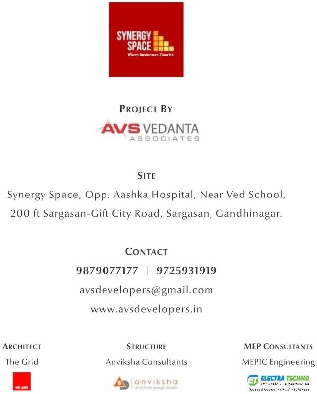 of real estate project Synergy Space located at Sargasan, Gandhinagar, Gujarat