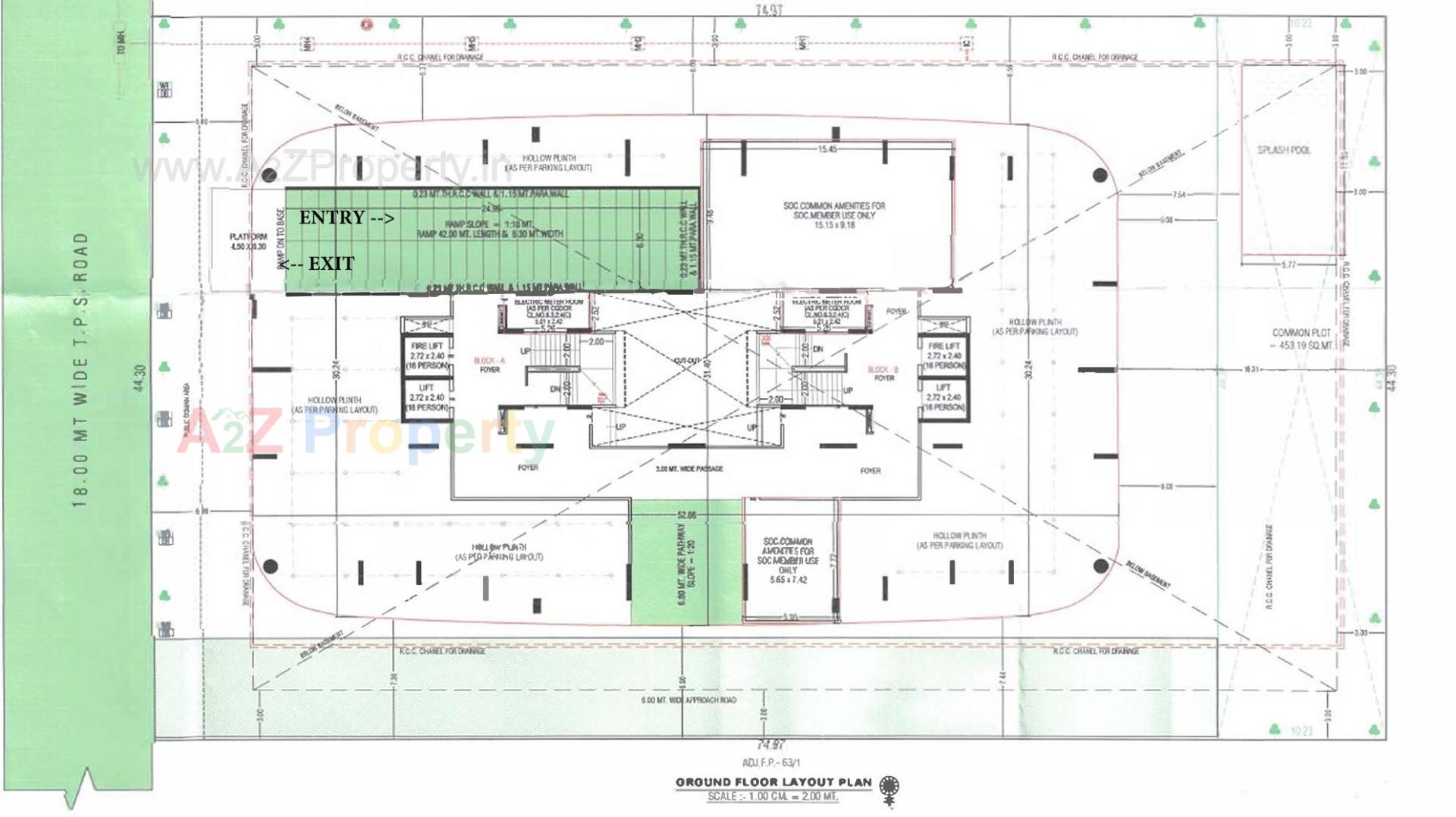 Layout of real estate project Synergy # located at Raysan, Gandhinagar, Gujarat