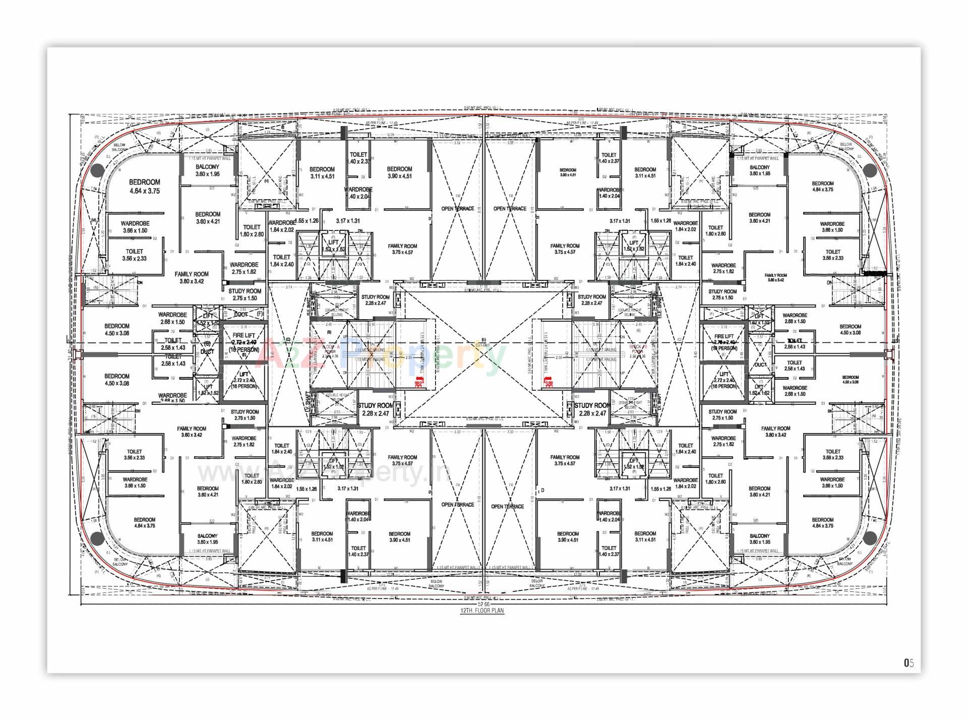 Layout of real estate project Synergy # located at Raysan, Gandhinagar, Gujarat