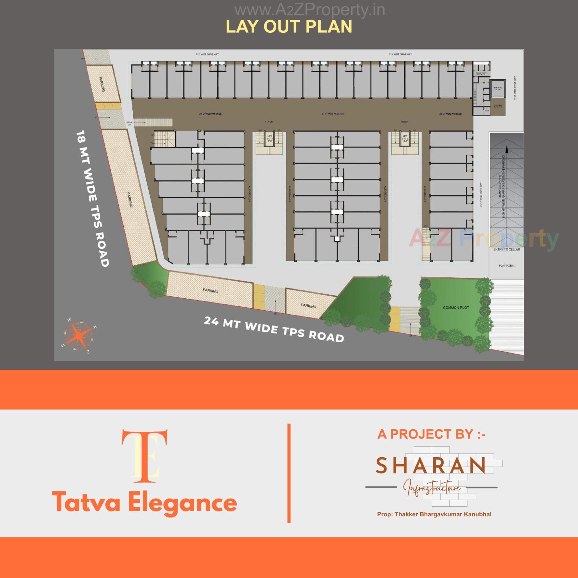 Layout of real estate project Tatva Elegance located at Dehgam, Gandhinagar, Gujarat
