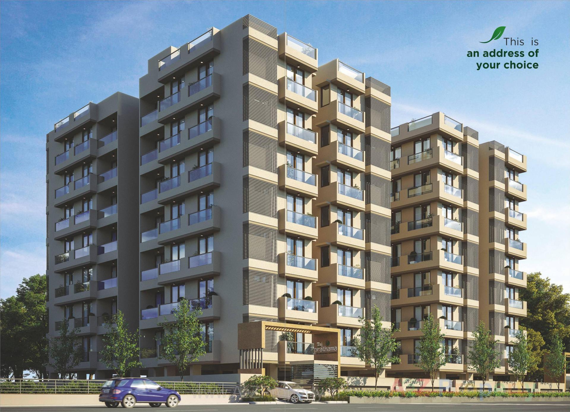 3D Elevation of real estate project Tej Prathama located at Pethapur, Gandhinagar, Gujarat