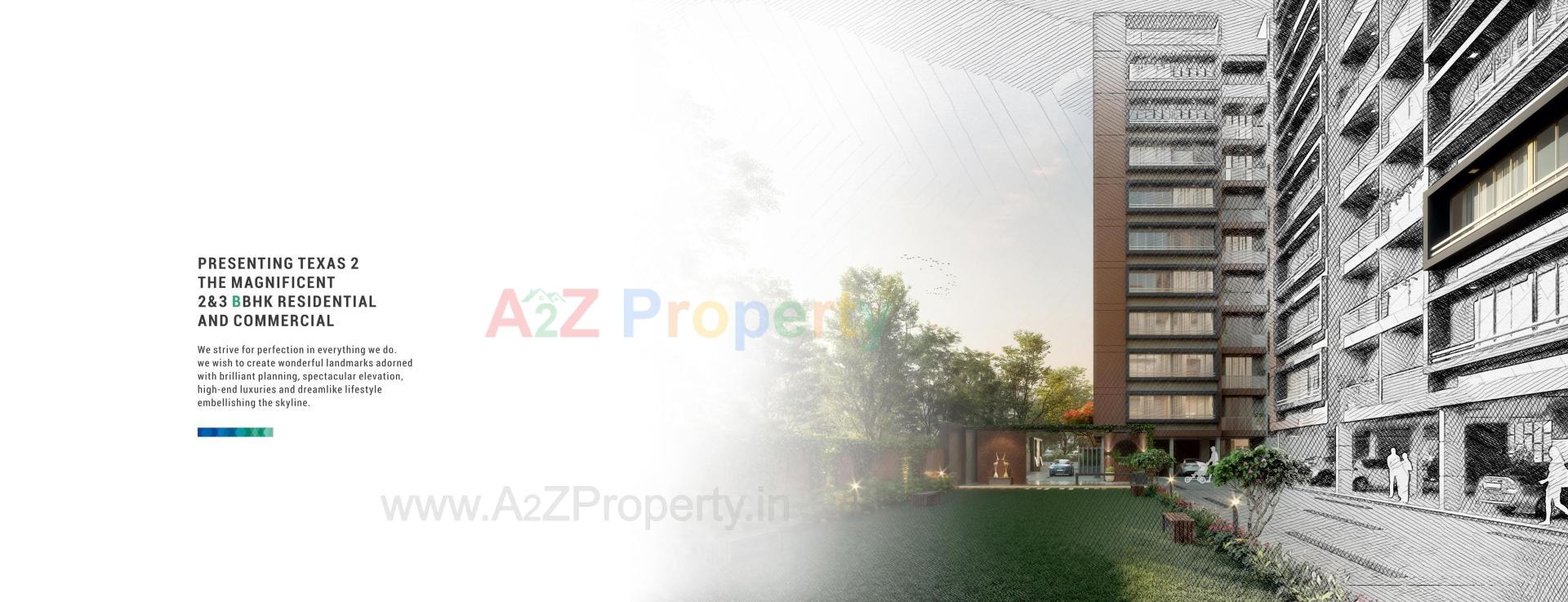 3D Elevation of real estate project Texas located at Raysan, Gandhinagar, Gujarat