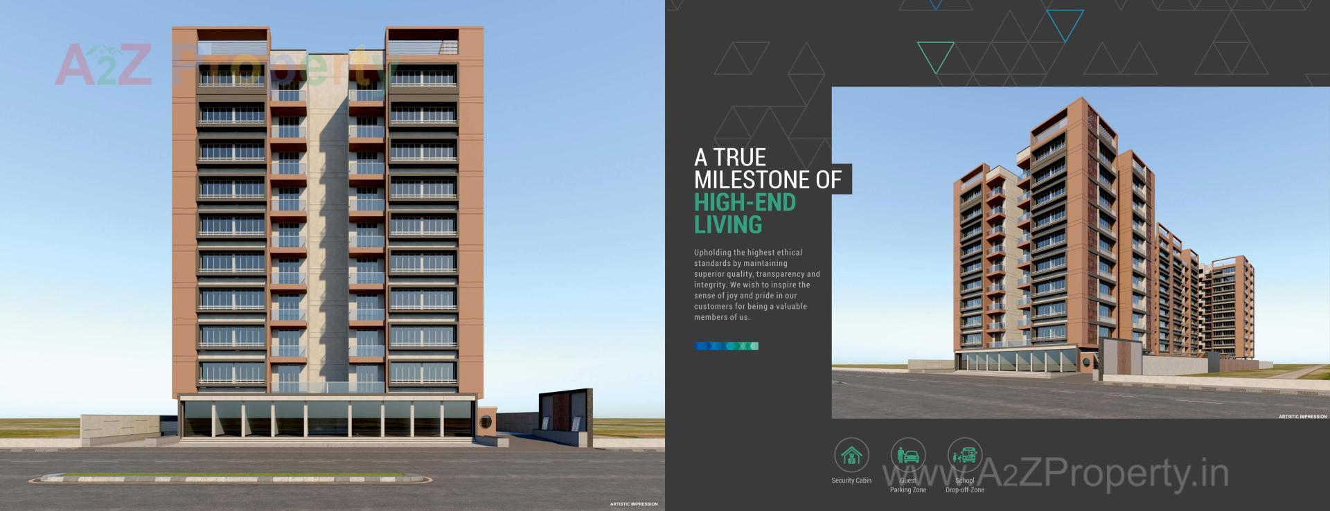 3D Elevation of real estate project Texas located at Raysan, Gandhinagar, Gujarat