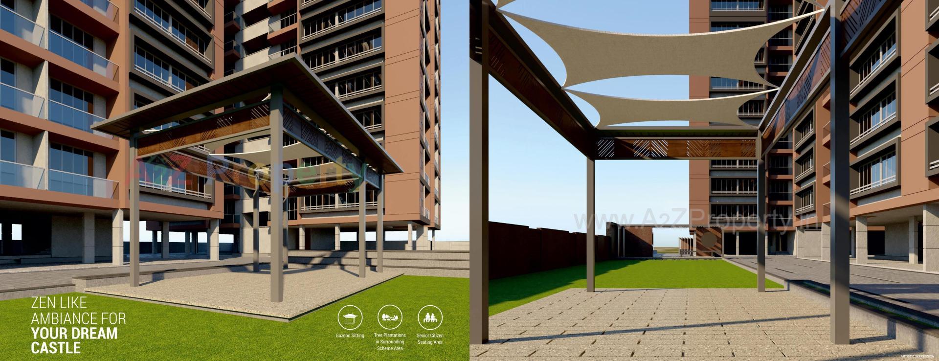 3D Elevation of real estate project Texas located at Raysan, Gandhinagar, Gujarat