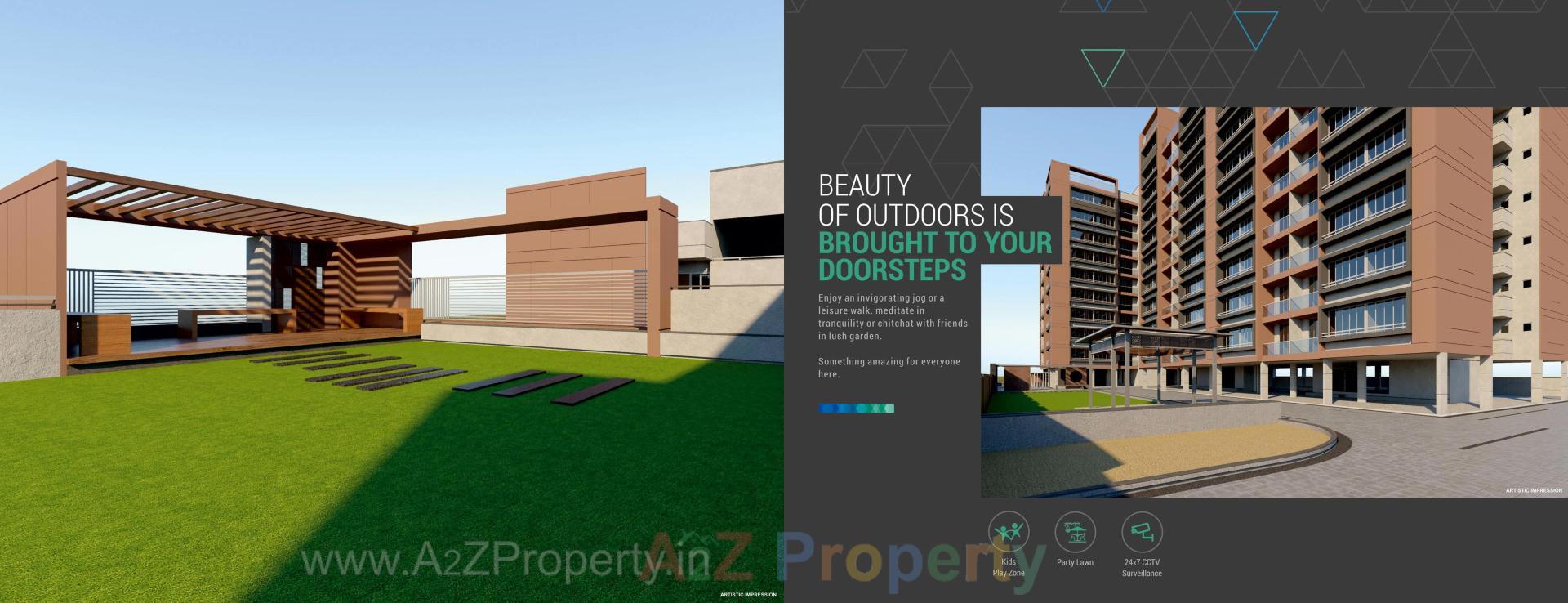 3D Elevation of real estate project Texas located at Raysan, Gandhinagar, Gujarat