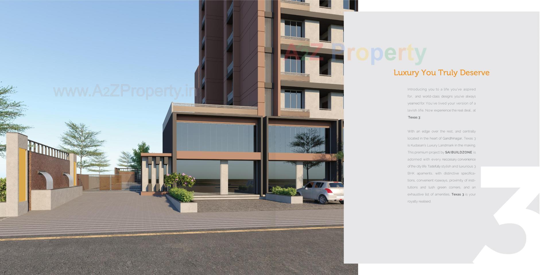 3D Elevation of real estate project Texas located at Raisan, Gandhinagar, Gujarat