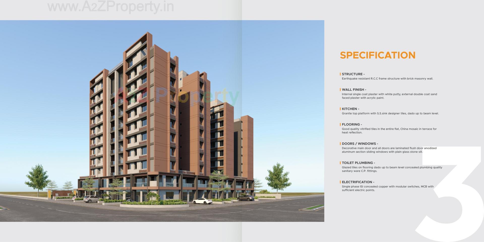 3D Elevation of real estate project Texas located at Raisan, Gandhinagar, Gujarat