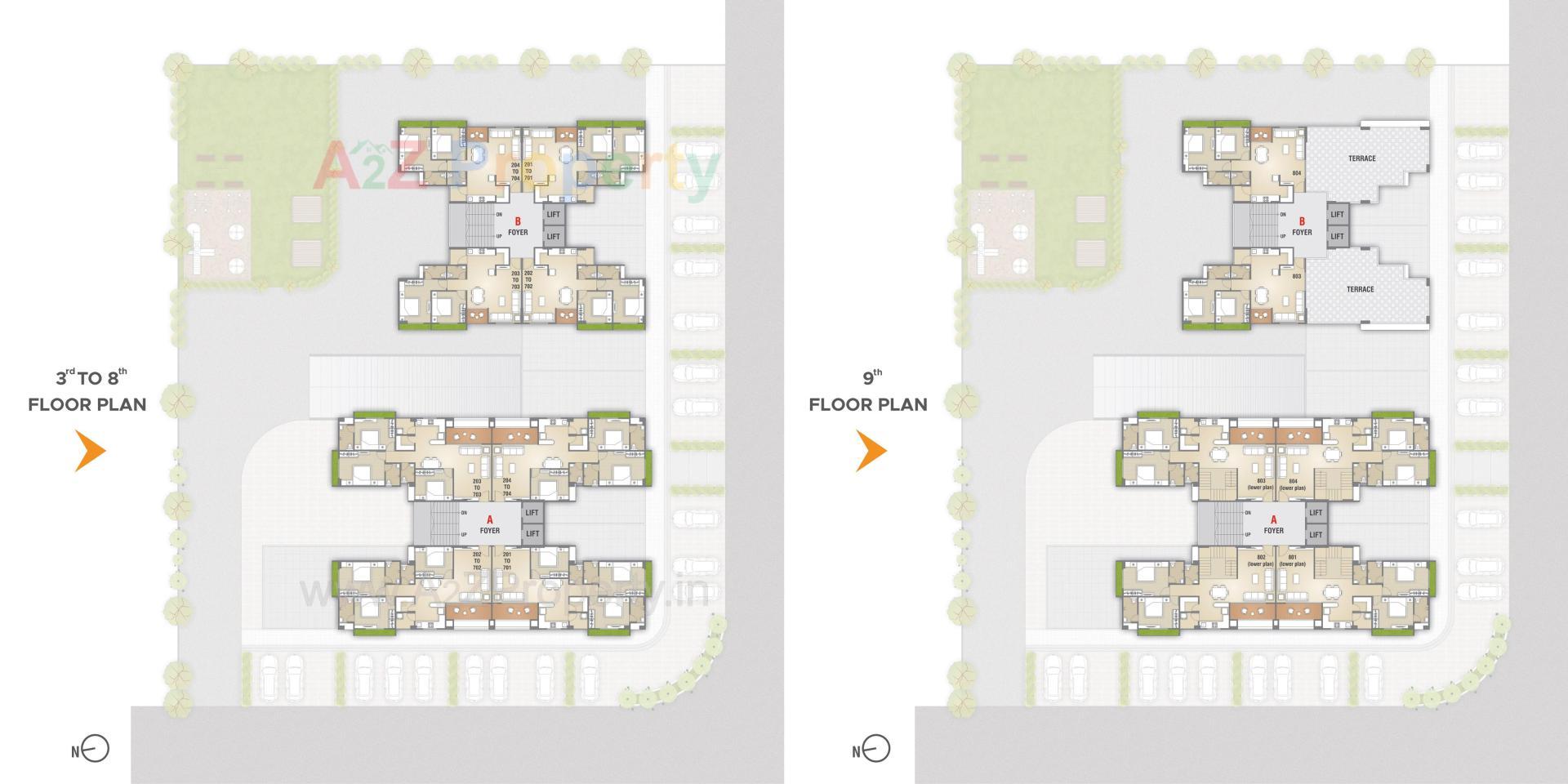 Layout of real estate project Texas located at Raisan, Gandhinagar, Gujarat