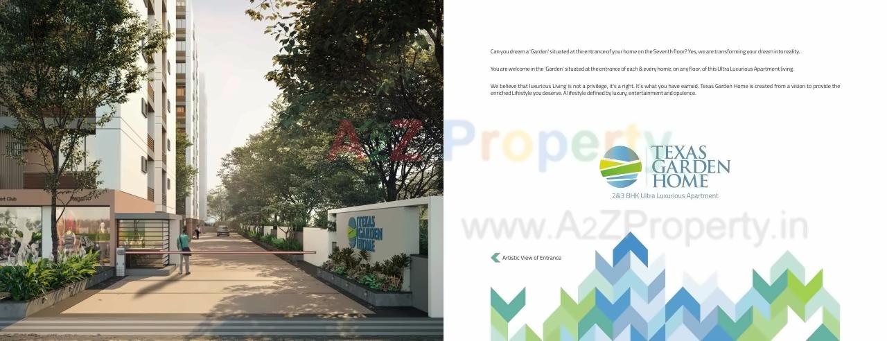 3D Elevation of real estate project Texas Garden Home located at Kudasan, Gandhinagar, Gujarat