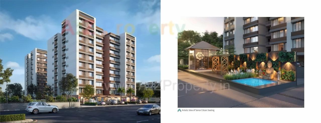 3D Elevation of real estate project Texas Garden Home located at Kudasan, Gandhinagar, Gujarat