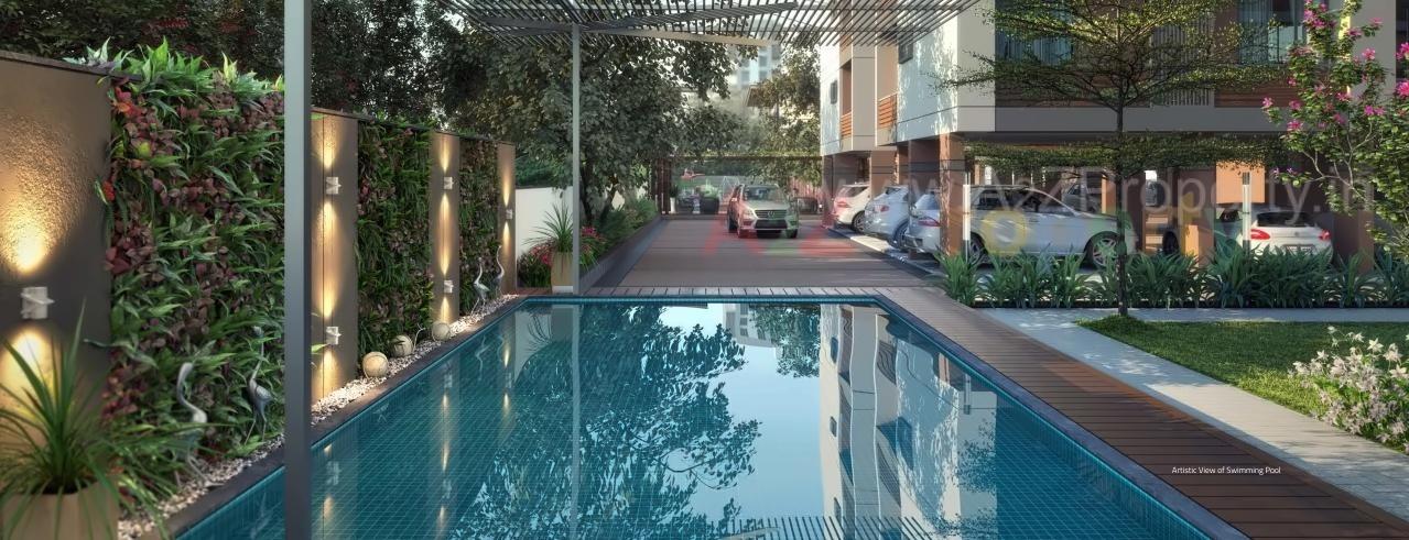 3D Elevation of real estate project Texas Garden Home located at Kudasan, Gandhinagar, Gujarat