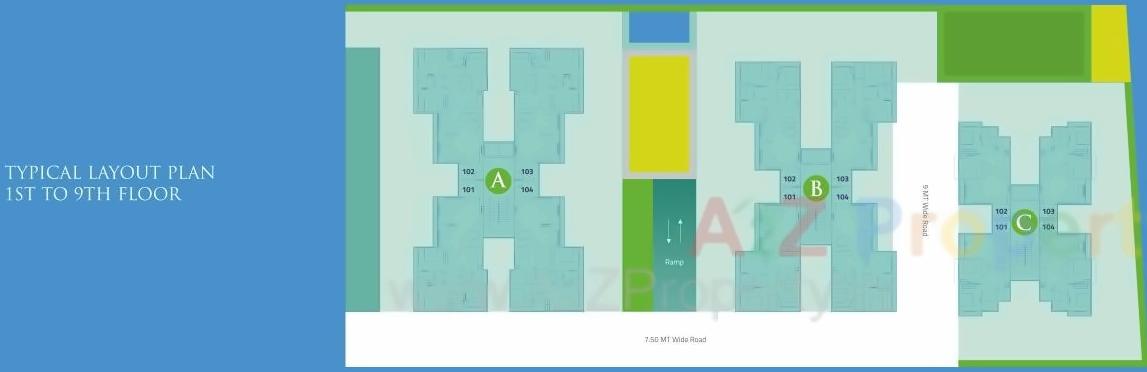 Layout of real estate project Texas Garden Home located at Kudasan, Gandhinagar, Gujarat