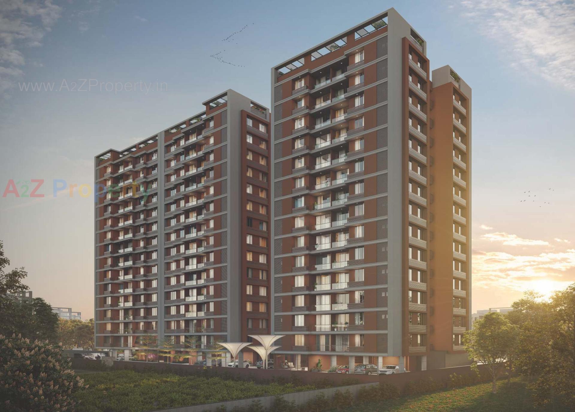 3D Elevation of real estate project The Atlantis located at Zundal, Gandhinagar, Gujarat