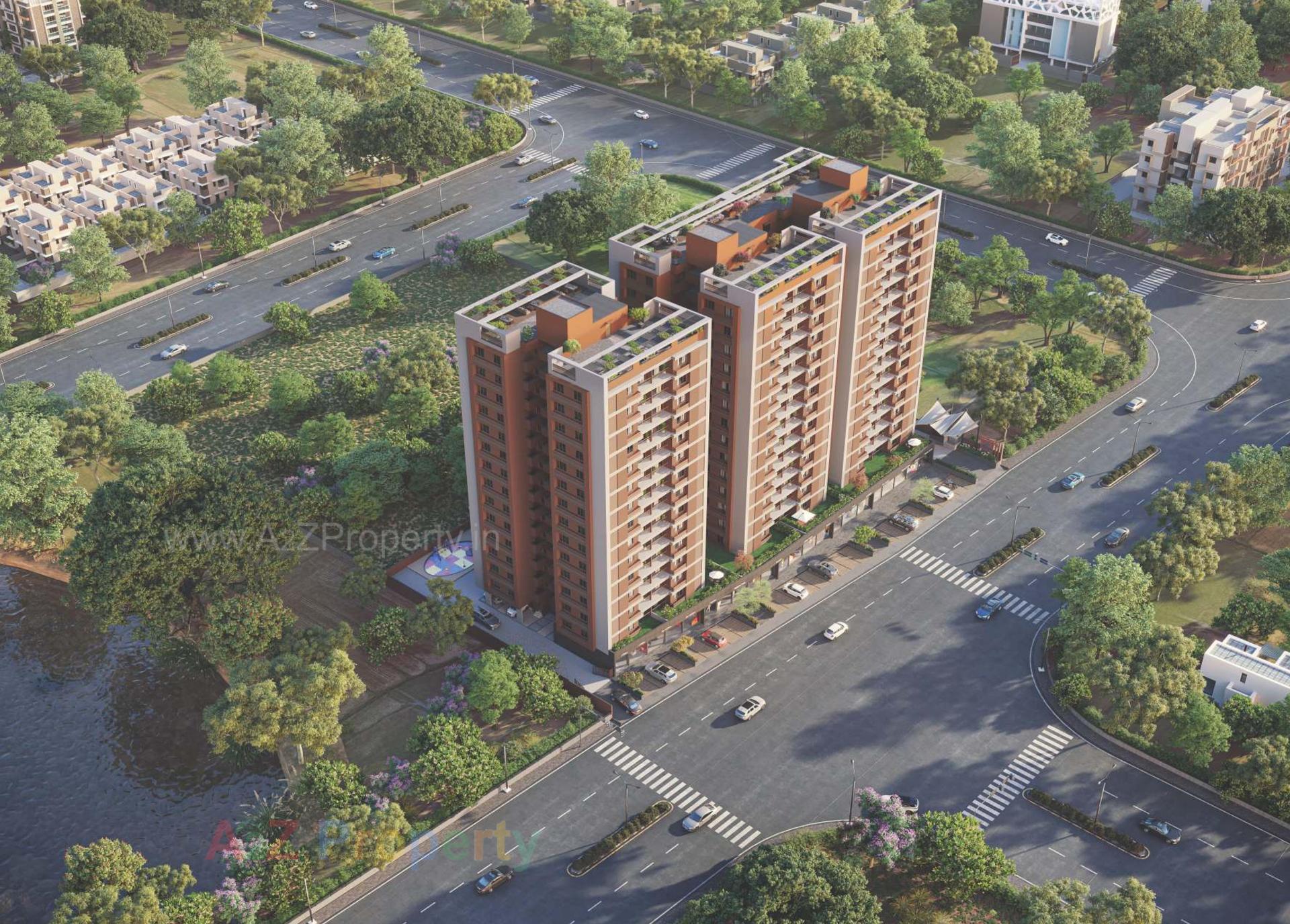 3D Elevation of real estate project The Atlantis located at Zundal, Gandhinagar, Gujarat