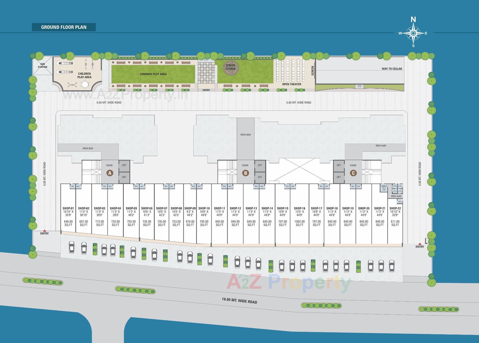 Layout of real estate project The Atlantis located at Zundal, Gandhinagar, Gujarat