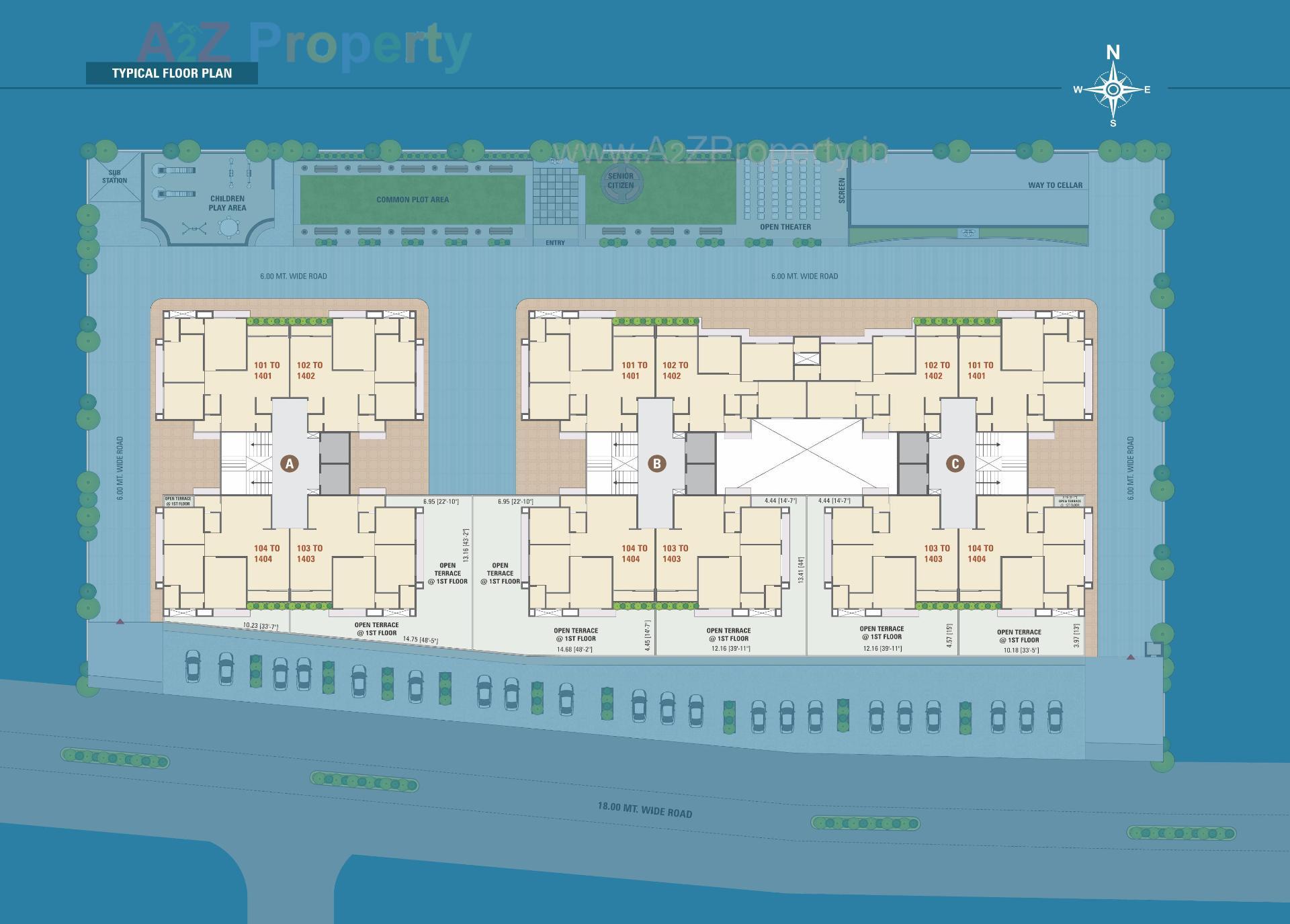Layout of real estate project The Atlantis located at Zundal, Gandhinagar, Gujarat