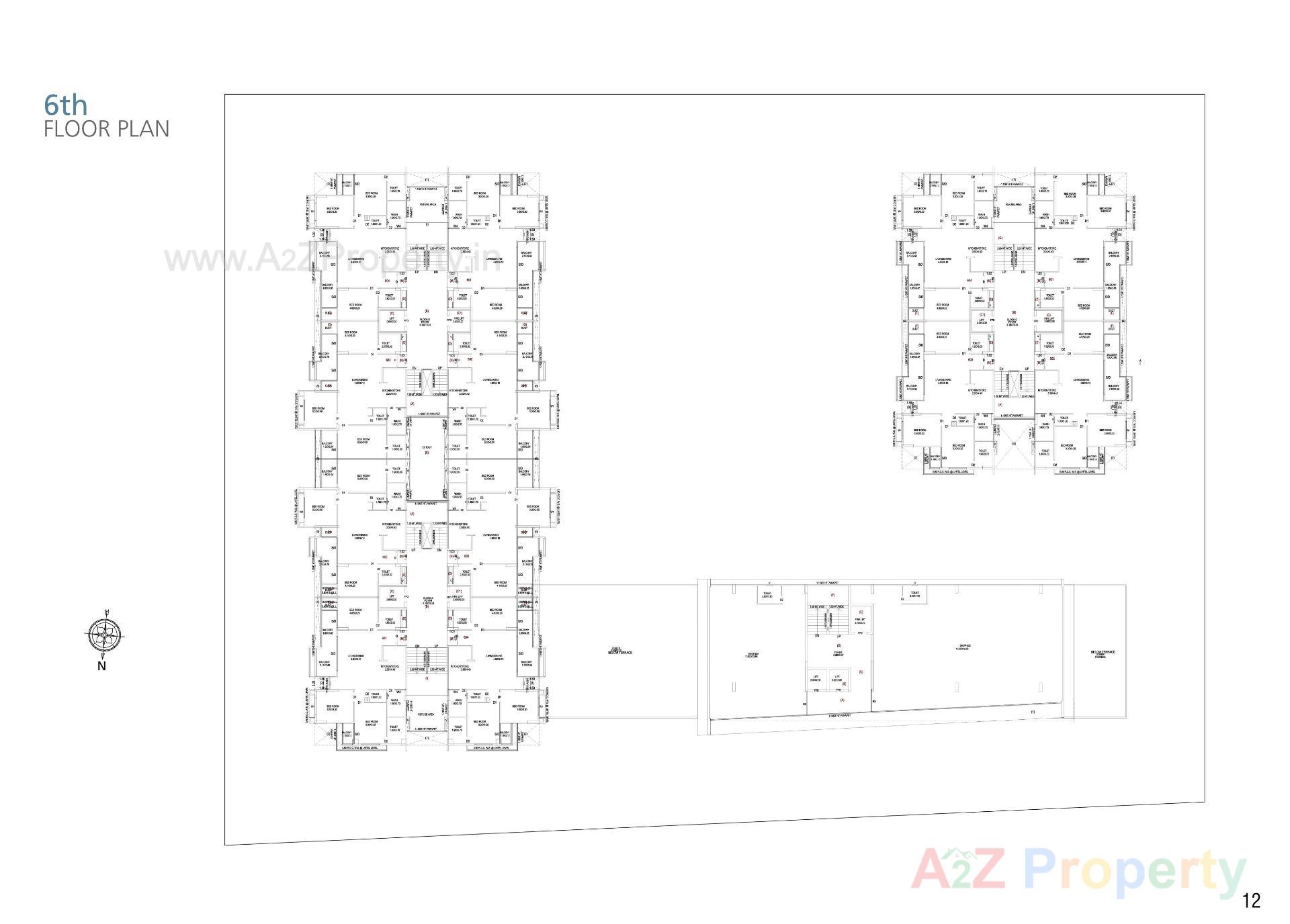 Layout of real estate project The Balcony located at Indroda, Gandhinagar, Gujarat