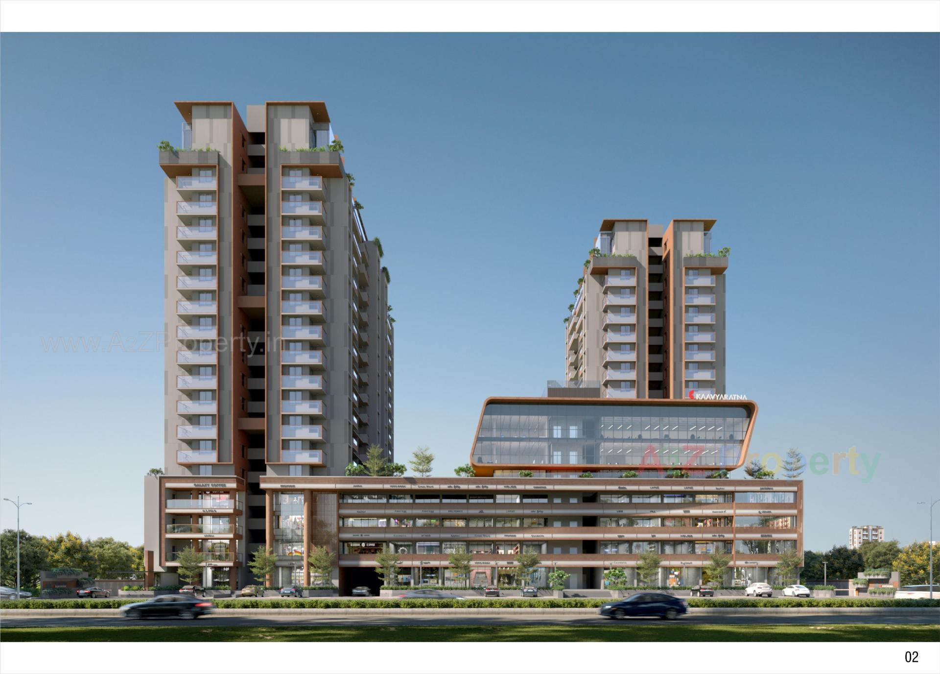 3D Elevation of real estate project The Balcony located at Indroda, Gandhinagar, Gujarat