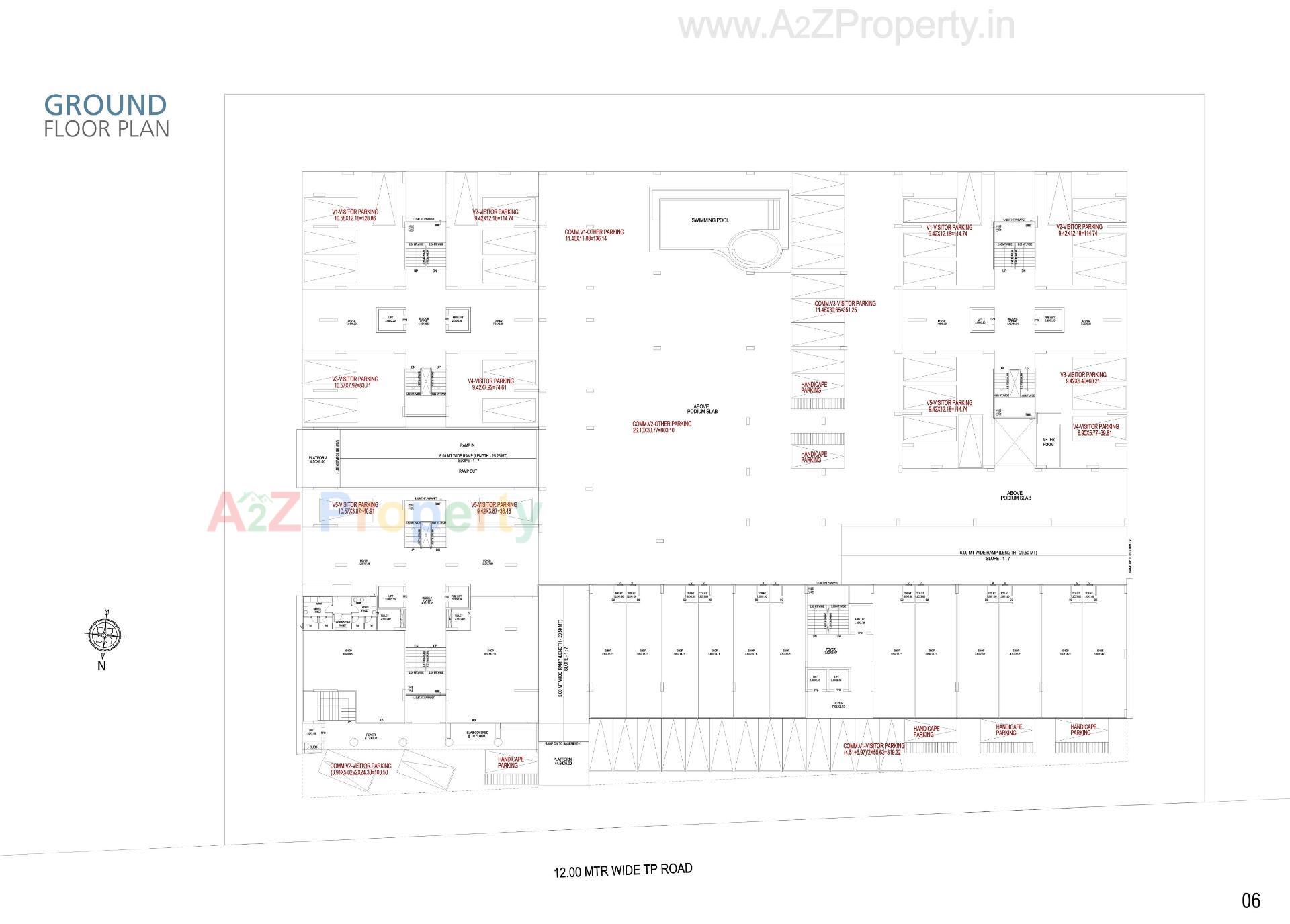 Layout of real estate project The Balcony located at Indroda, Gandhinagar, Gujarat