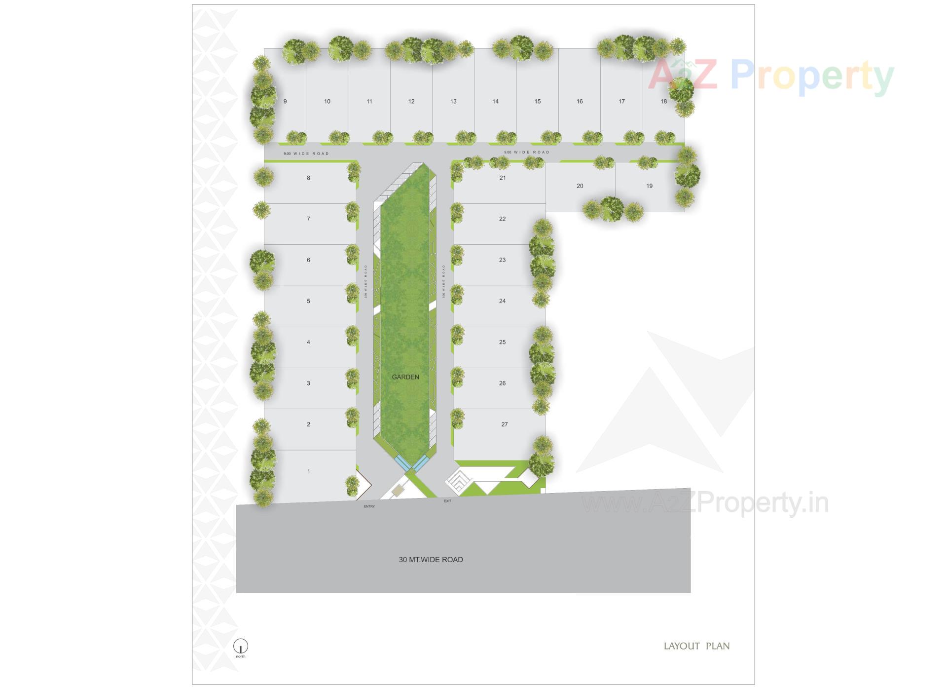 Layout of real estate project The Courtyards located at Bhat, Gandhinagar, Gujarat