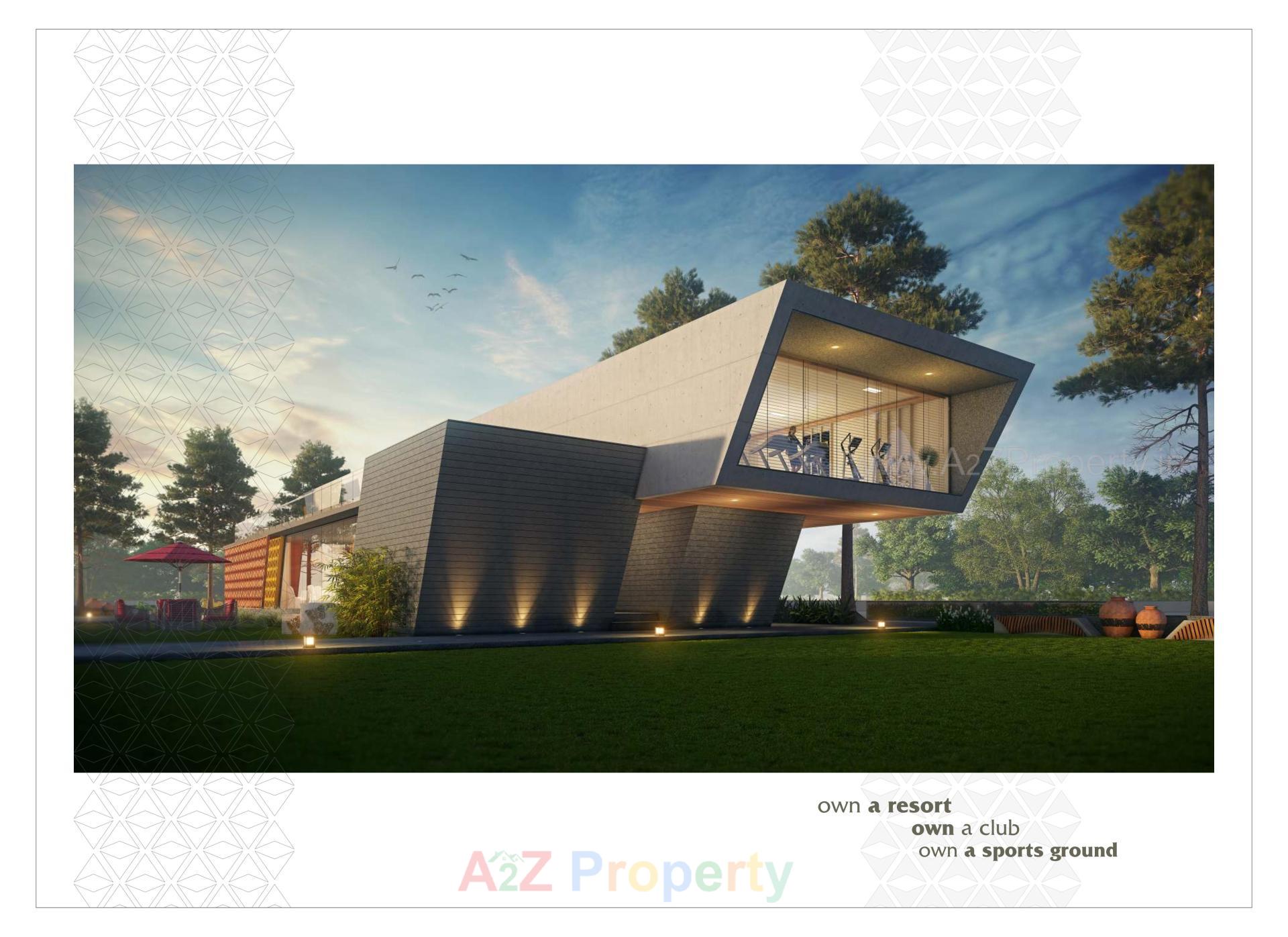 3D Elevation of real estate project The Courtyards located at Bhat, Gandhinagar, Gujarat