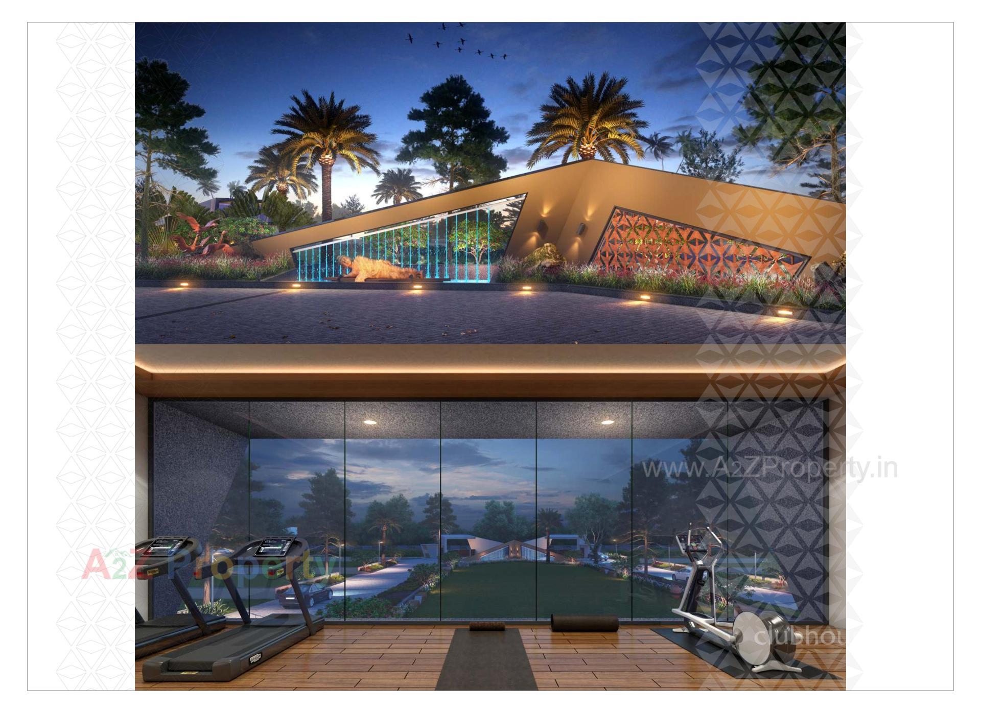 3D Elevation of real estate project The Courtyards located at Bhat, Gandhinagar, Gujarat