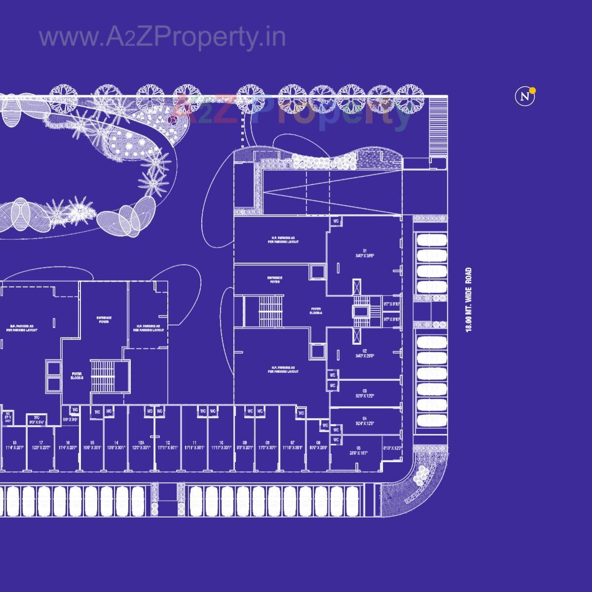 Layout of real estate project The Gate By Dev Aashish located at Koba, Gandhinagar, Gujarat