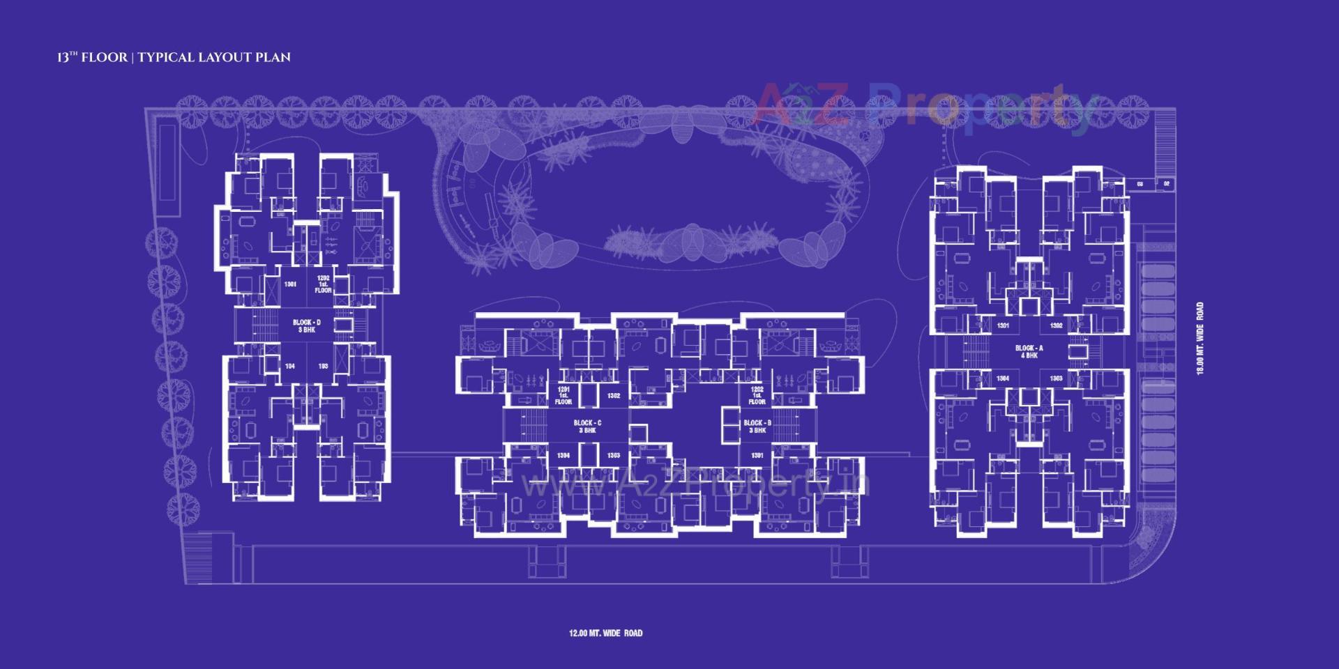 Layout of real estate project The Gate By Dev Aashish located at Koba, Gandhinagar, Gujarat