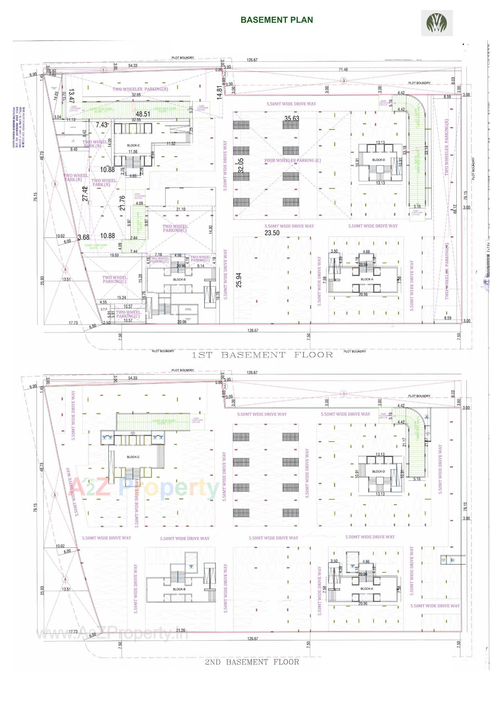 Layout of real estate project The Grasslands located at Kudasan, Gandhinagar, Gujarat
