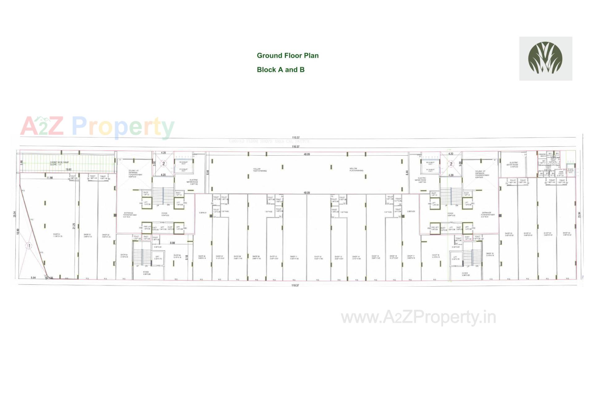 Layout of real estate project The Grasslands located at Kudasan, Gandhinagar, Gujarat