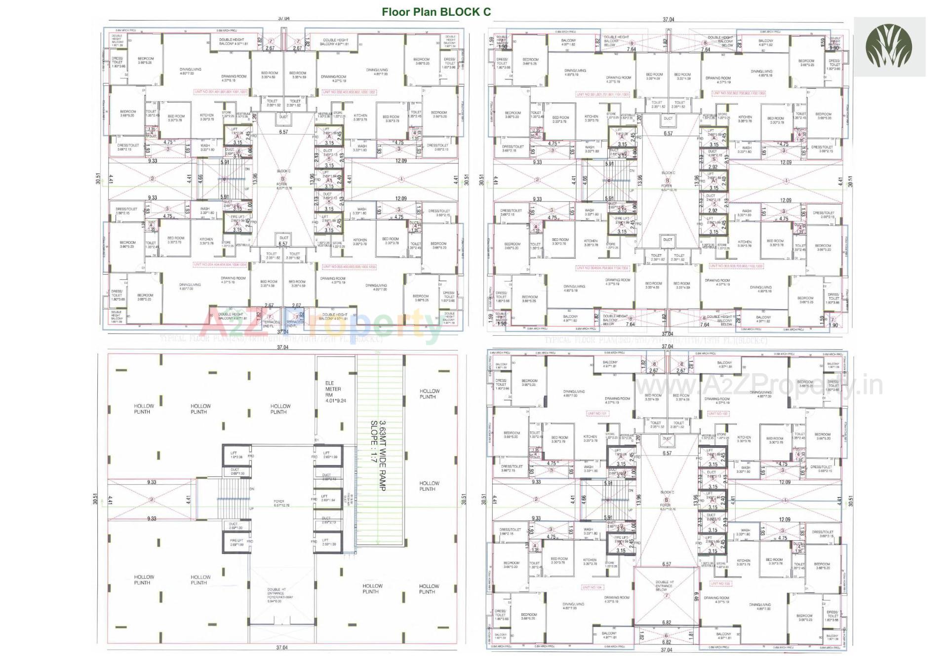 Layout of real estate project The Grasslands located at Kudasan, Gandhinagar, Gujarat