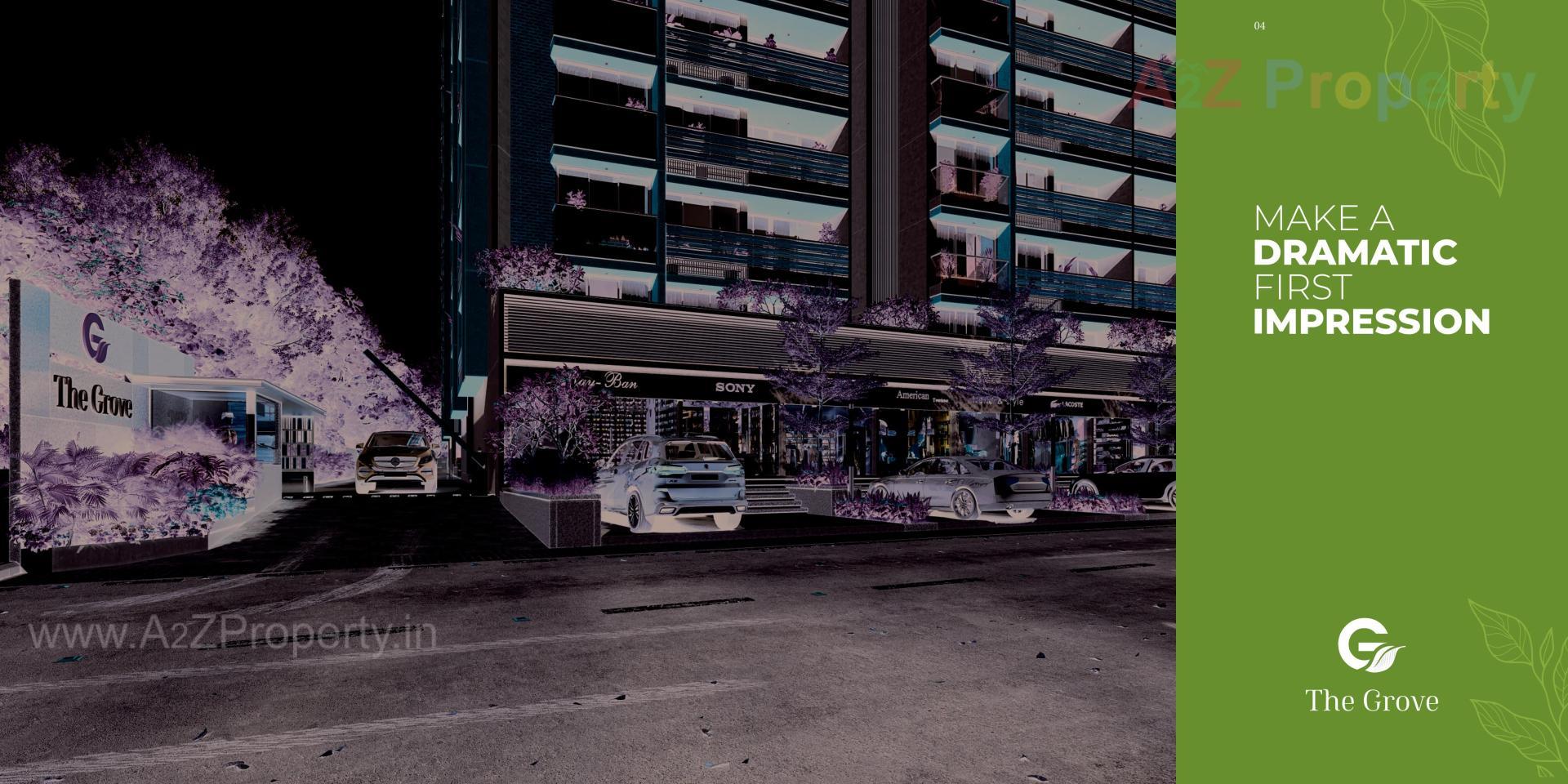 3D Elevation of real estate project The Grove located at Khoraj, Gandhinagar, Gujarat