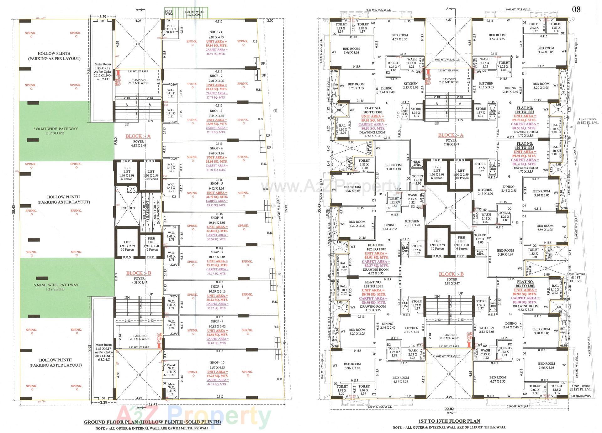 Layout of real estate project The Grove located at Khoraj, Gandhinagar, Gujarat
