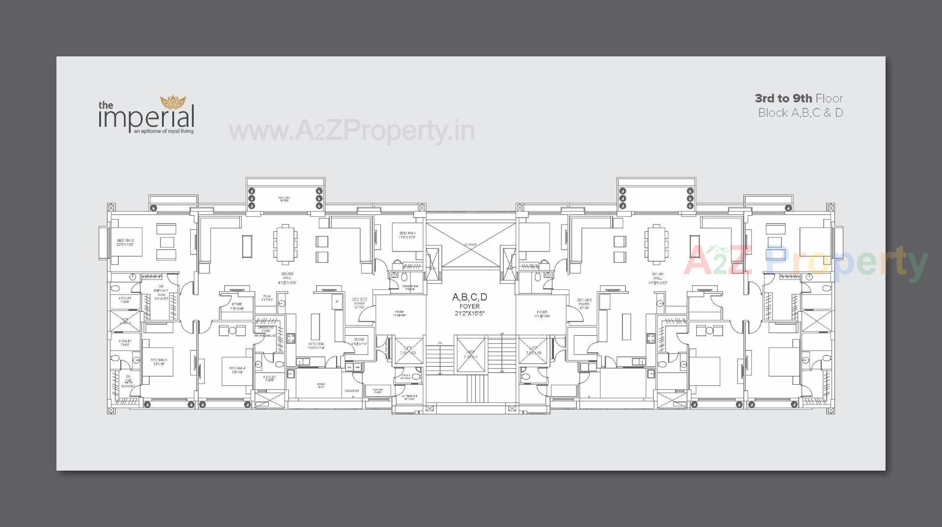 Layout of real estate project The Imperial located at Tarapur, Gandhinagar, Gujarat