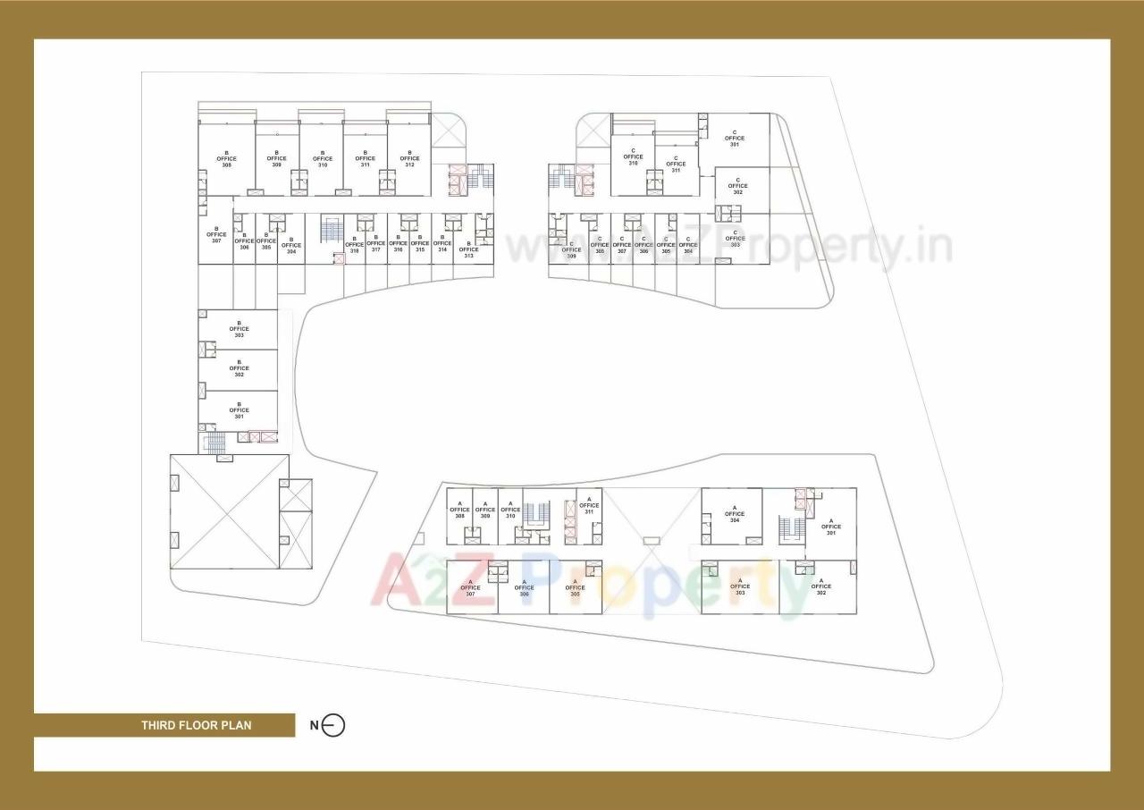Layout of real estate project The Landmark located at Kudasan, Gandhinagar, Gujarat
