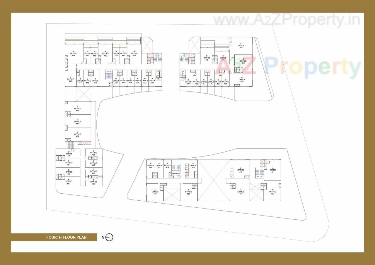 Layout of real estate project The Landmark located at Kudasan, Gandhinagar, Gujarat