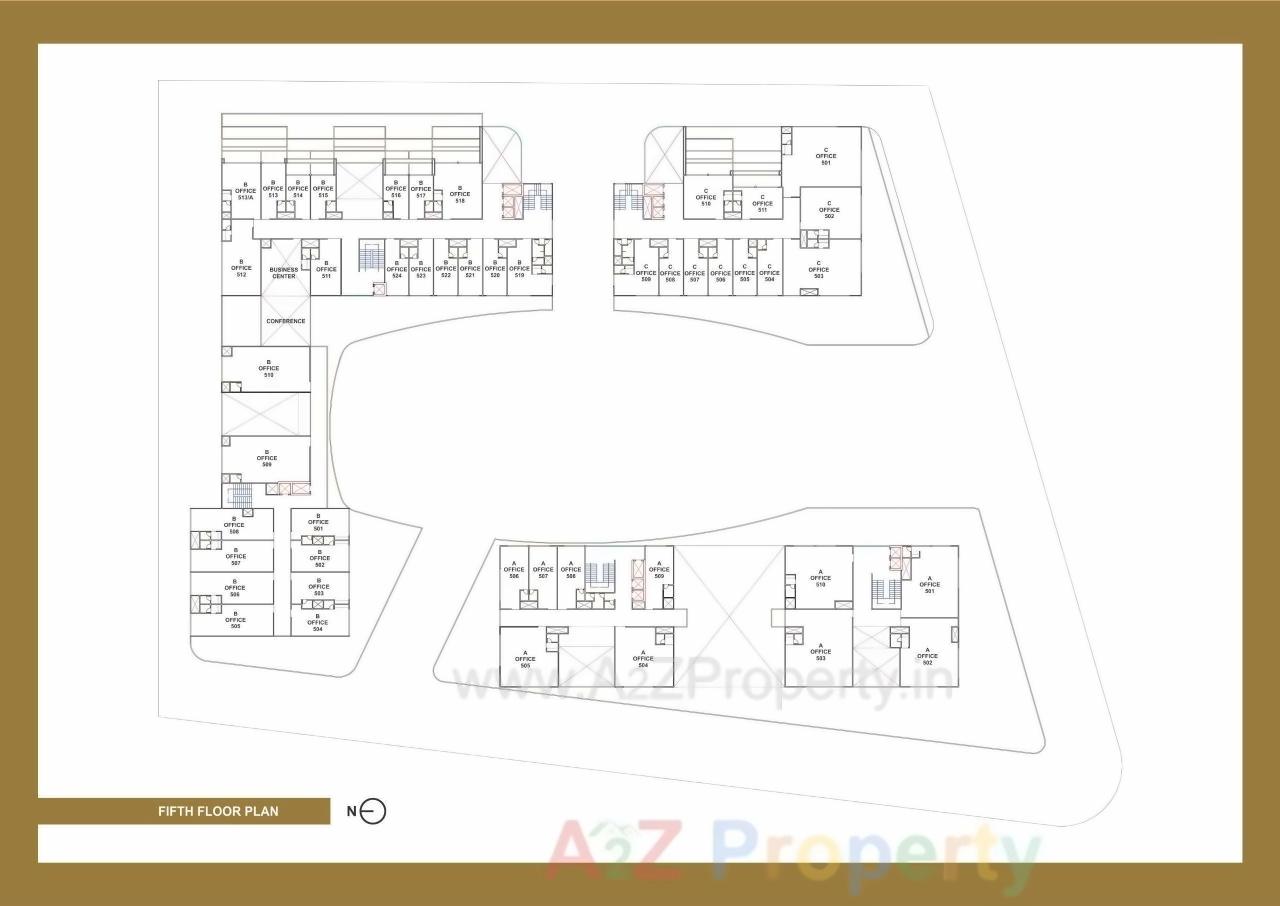 Layout of real estate project The Landmark located at Kudasan, Gandhinagar, Gujarat