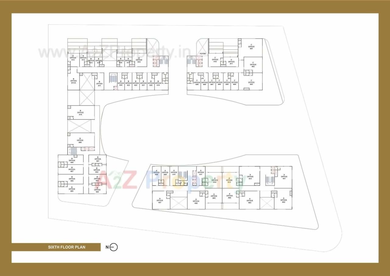 Layout of real estate project The Landmark located at Kudasan, Gandhinagar, Gujarat