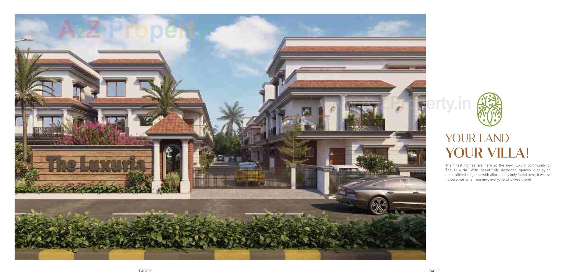 3D Elevation of real estate project The Luxuria located at Randheja, Gandhinagar, Gujarat