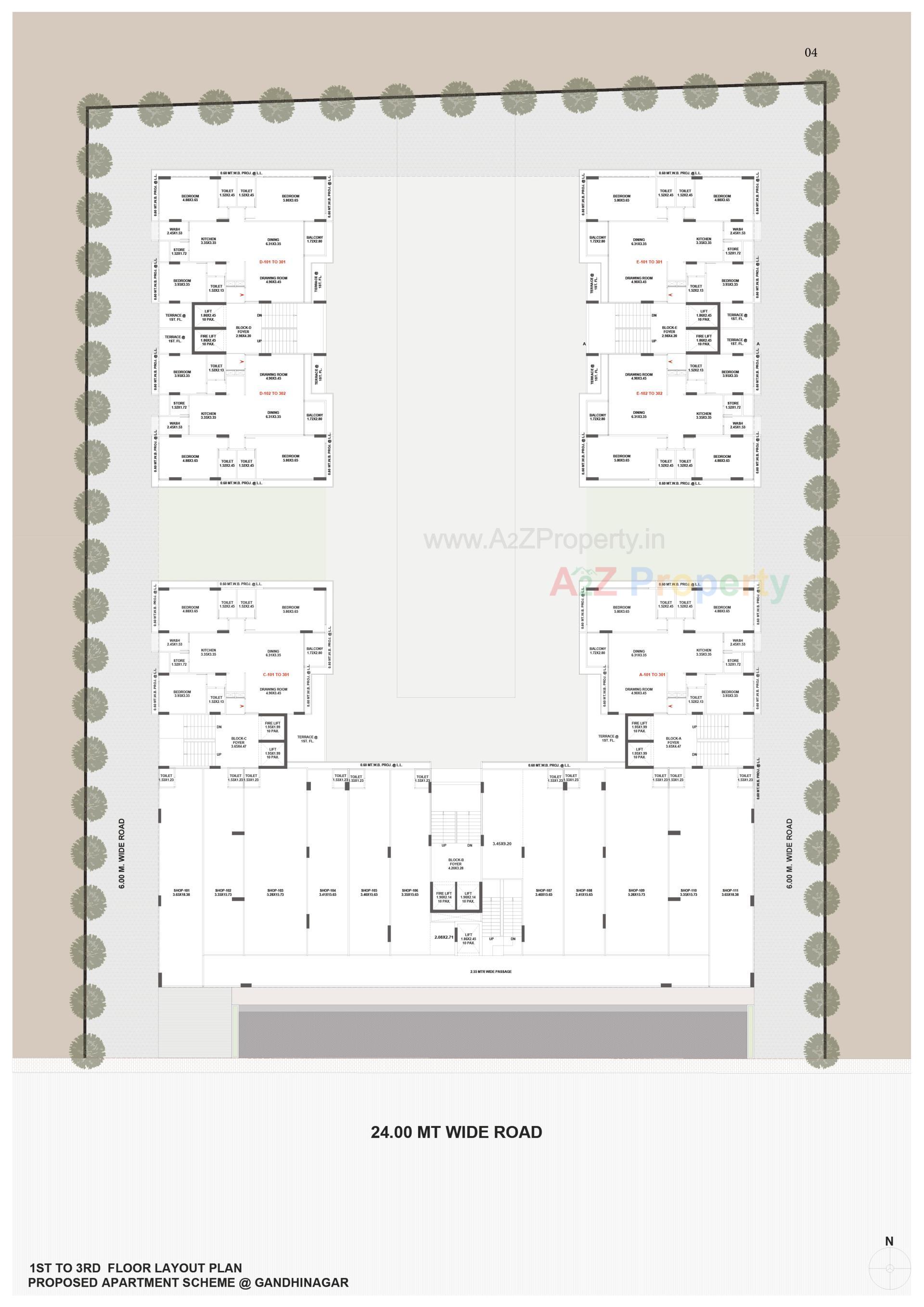 Layout of real estate project The Midas located at Kudasan, Gandhinagar, Gujarat