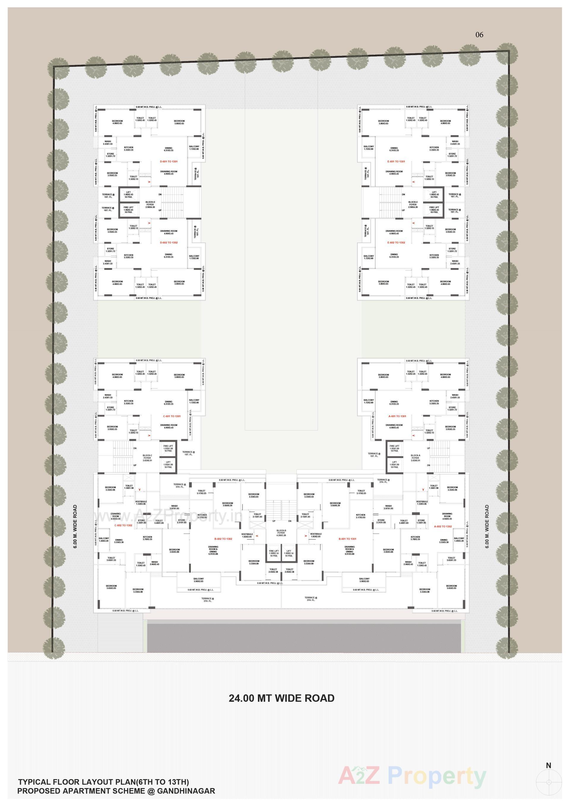 Layout of real estate project The Midas located at Kudasan, Gandhinagar, Gujarat