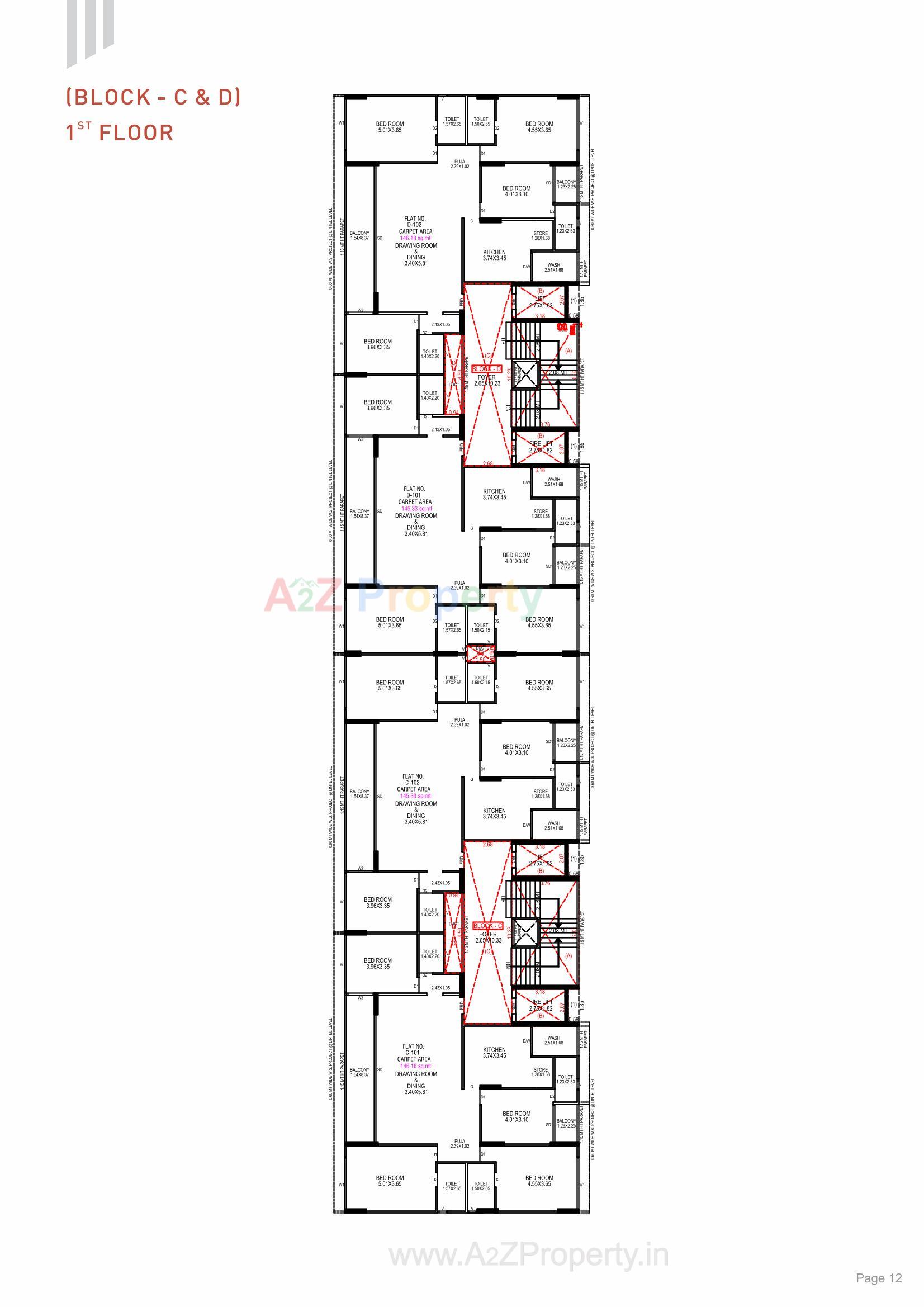 Layout of real estate project The Nest located at Khoraj, Gandhinagar, Gujarat