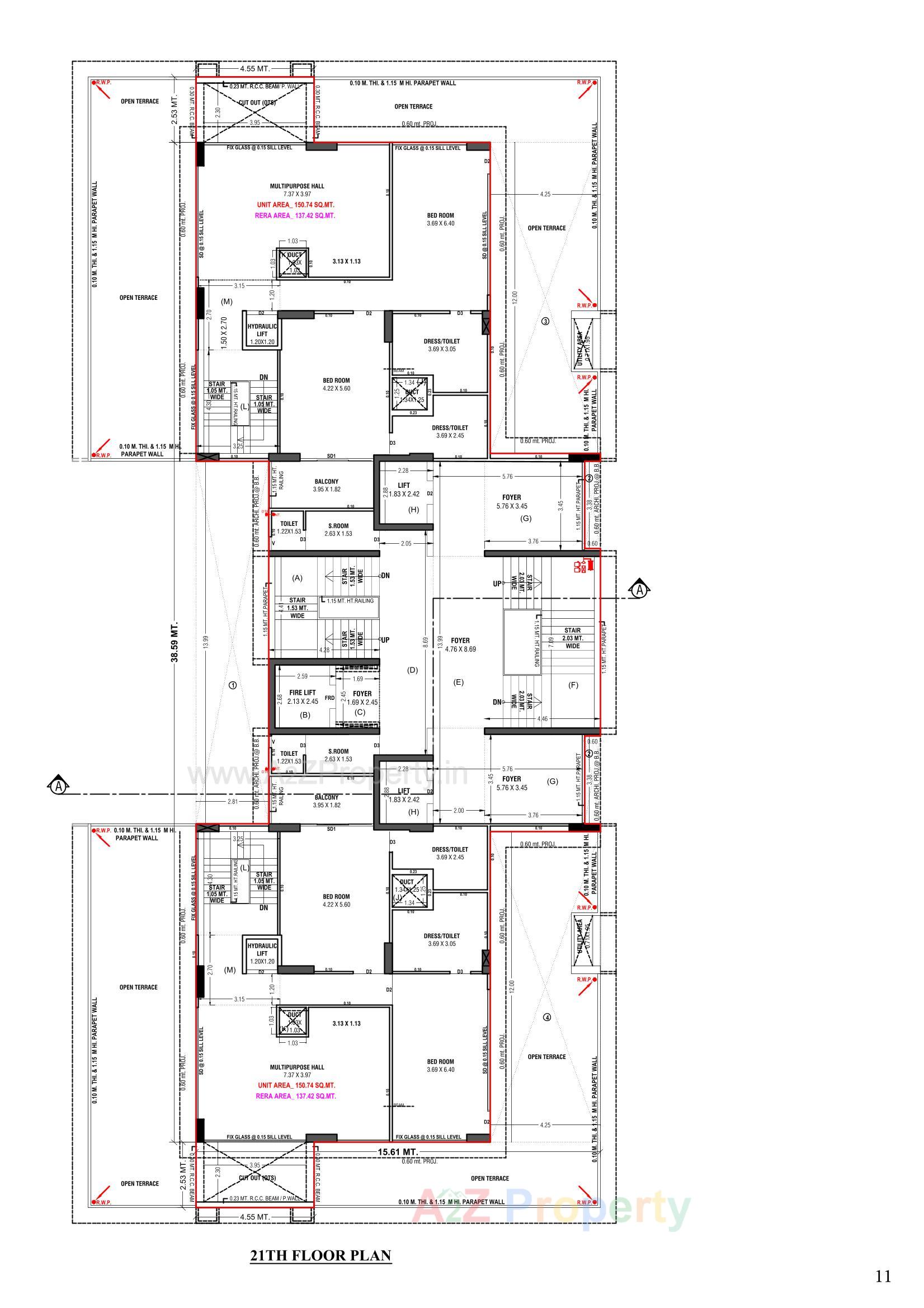 Layout of real estate project The Nest located at Koba, Gandhinagar, Gujarat