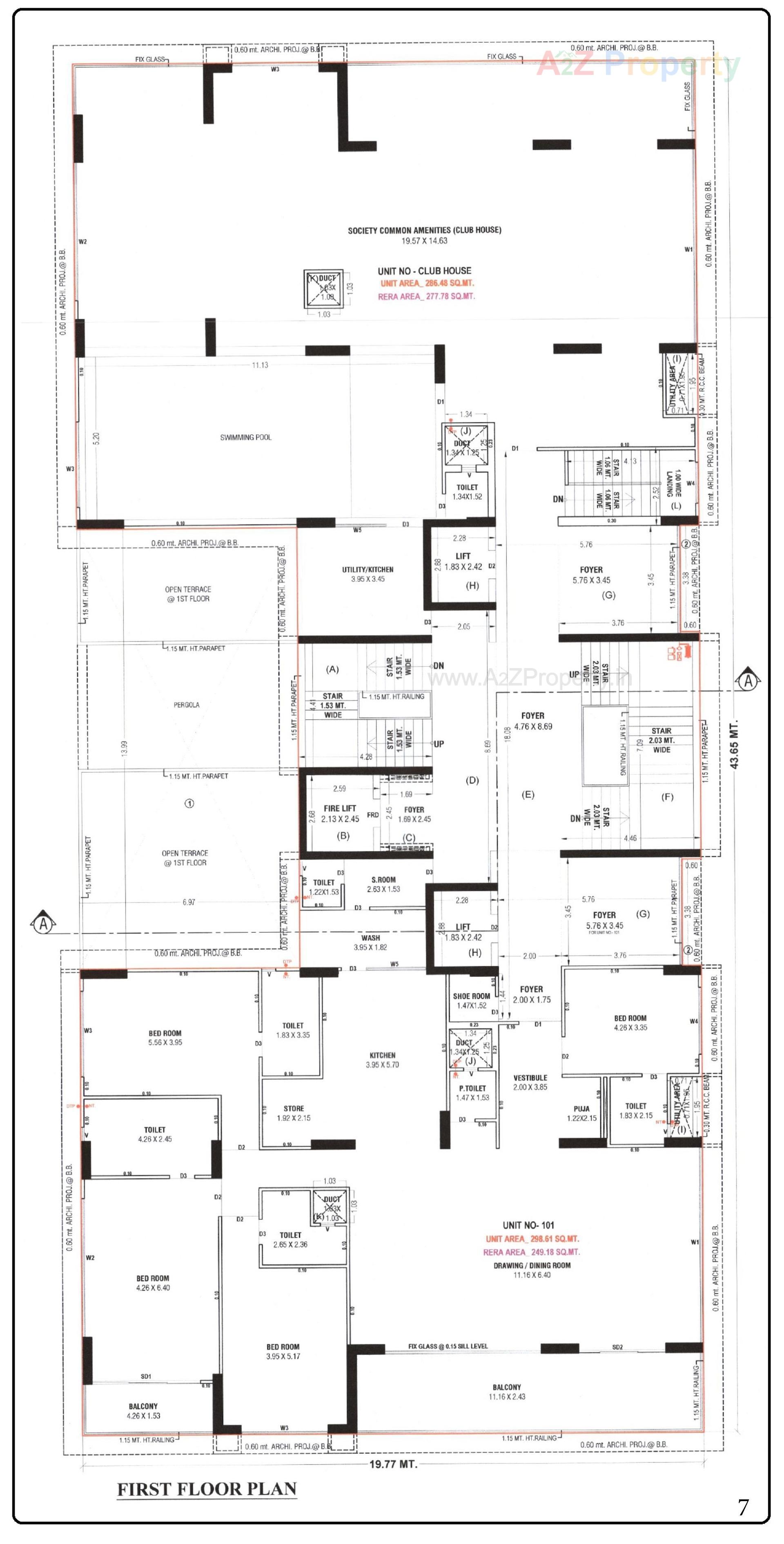 Layout of real estate project The Nest located at Koba, Gandhinagar, Gujarat