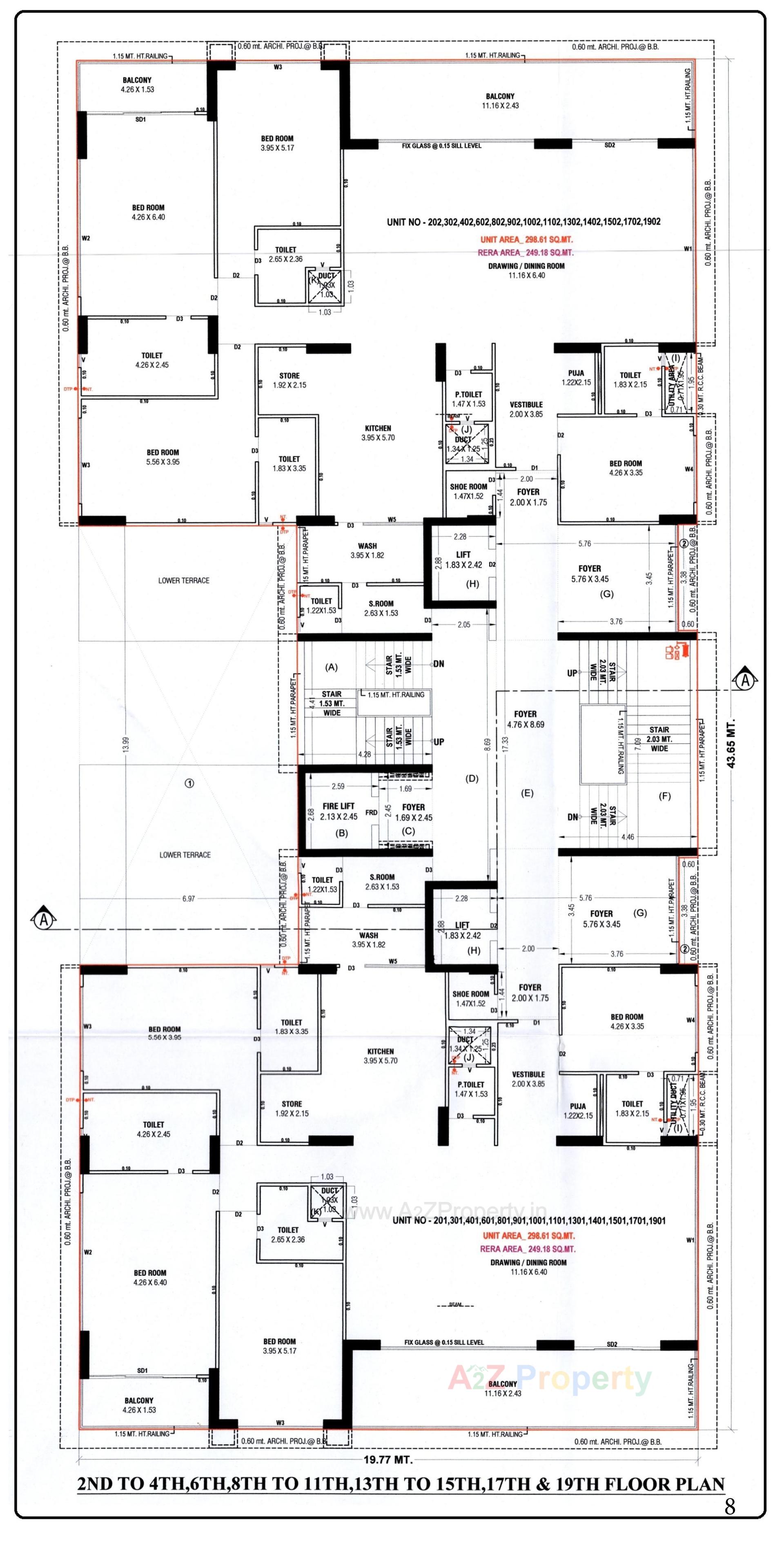 Layout of real estate project The Nest located at Koba, Gandhinagar, Gujarat