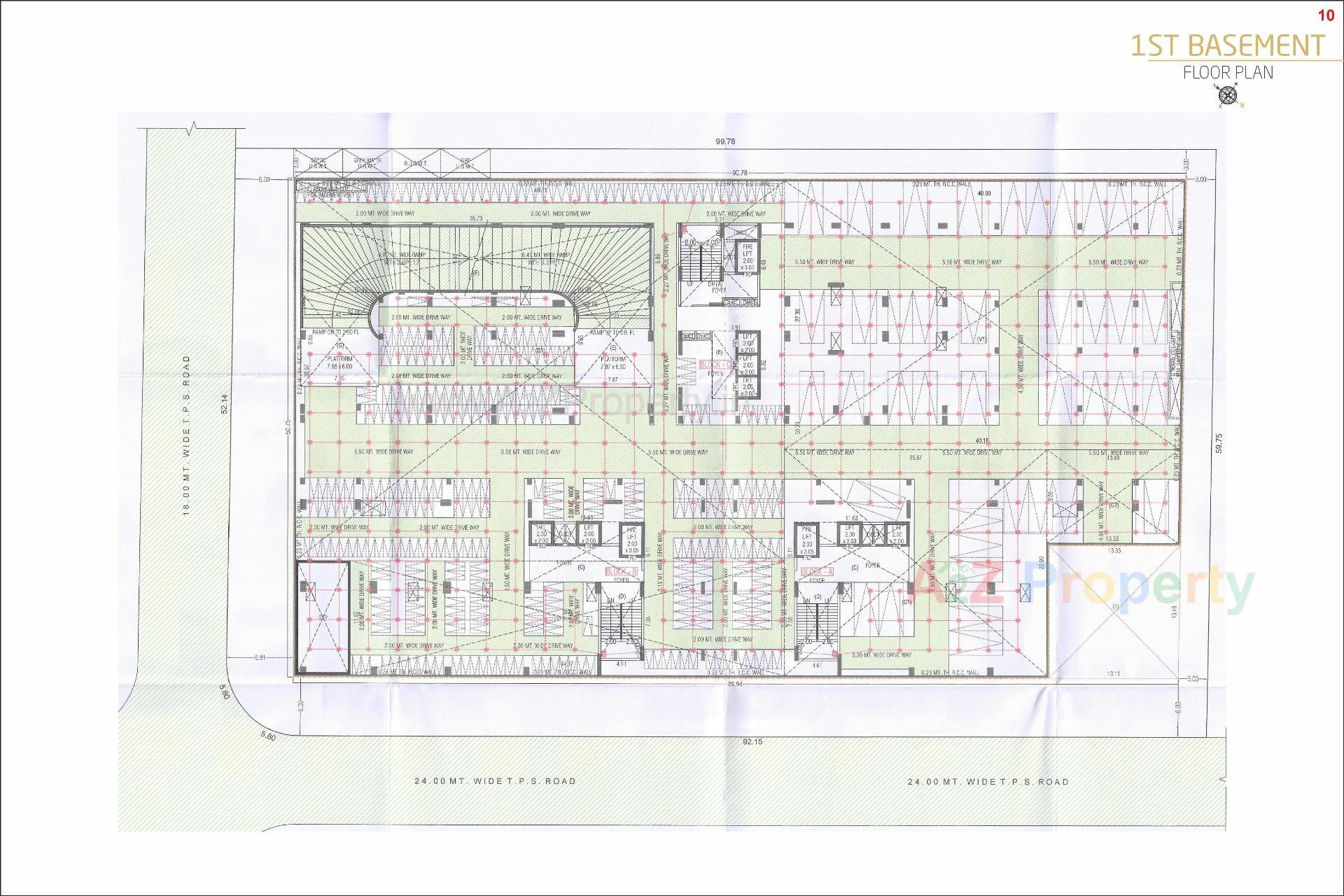 Layout of real estate project The Offices By Hari Group located at Saragasan, Gandhinagar, Gujarat