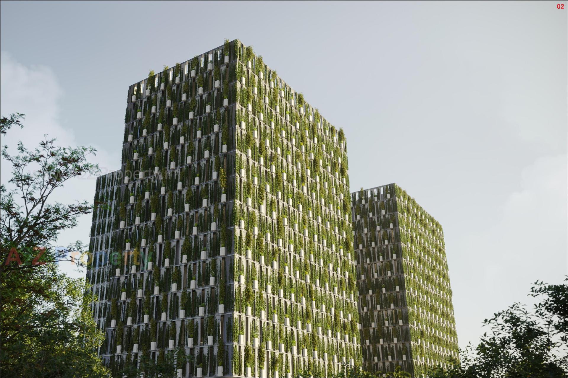 3D Elevation of real estate project The Offices By Hari Group located at Saragasan, Gandhinagar, Gujarat