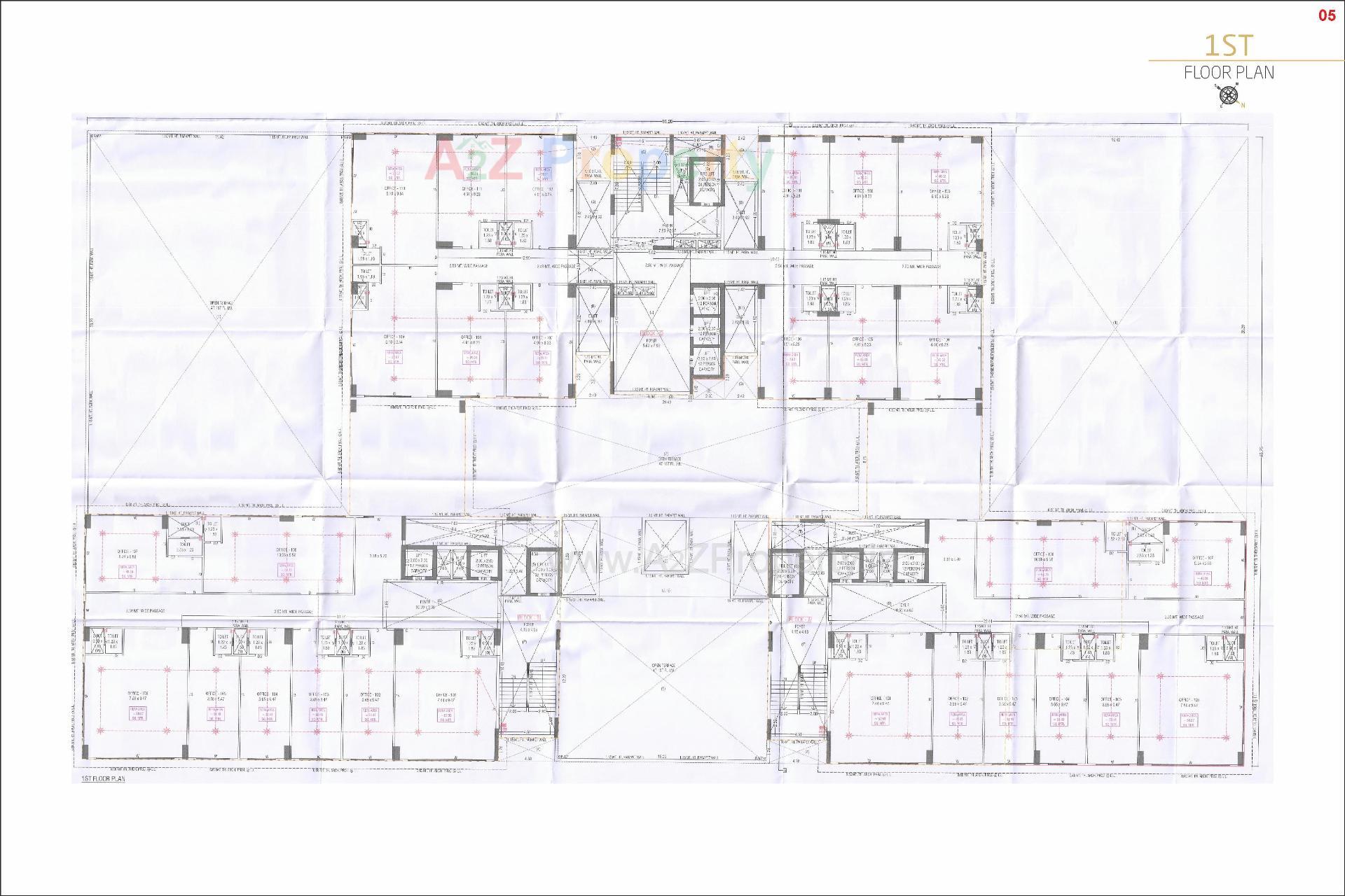 Layout of real estate project The Offices By Hari Group located at Saragasan, Gandhinagar, Gujarat
