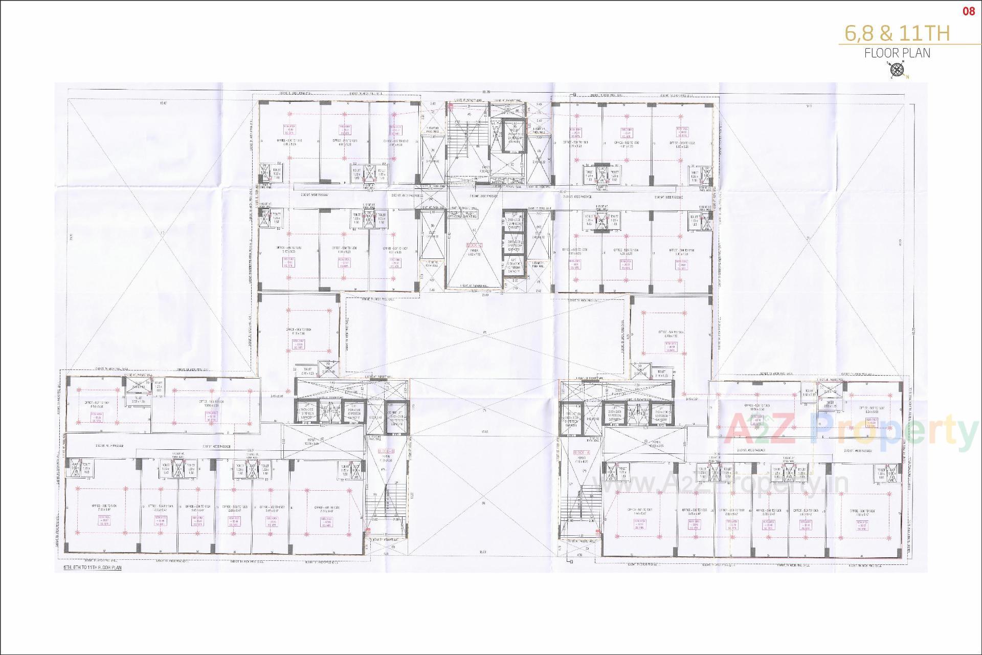 Layout of real estate project The Offices By Hari Group located at Saragasan, Gandhinagar, Gujarat